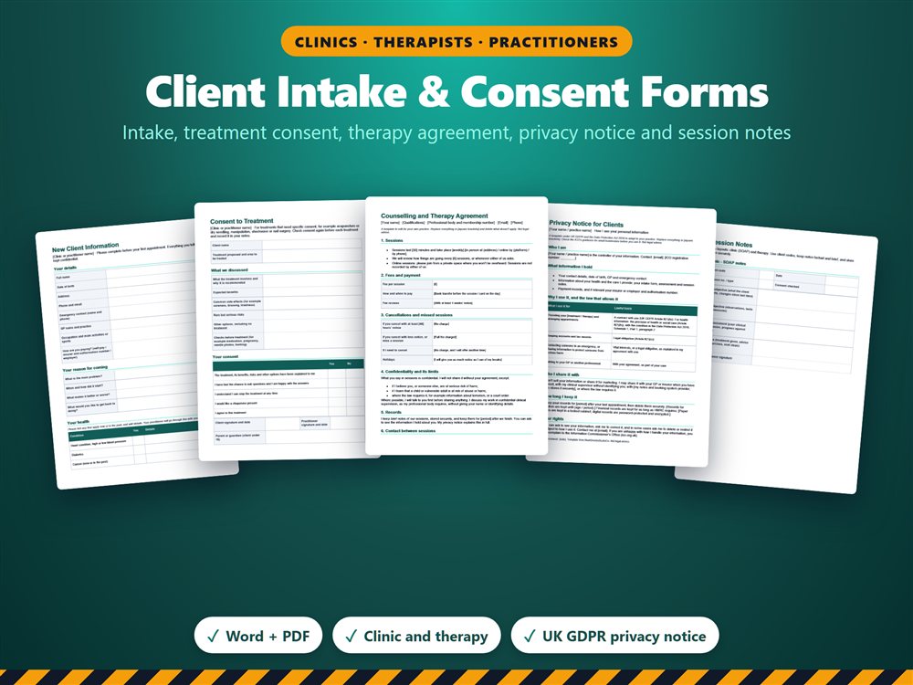Client Intake and Consent Forms