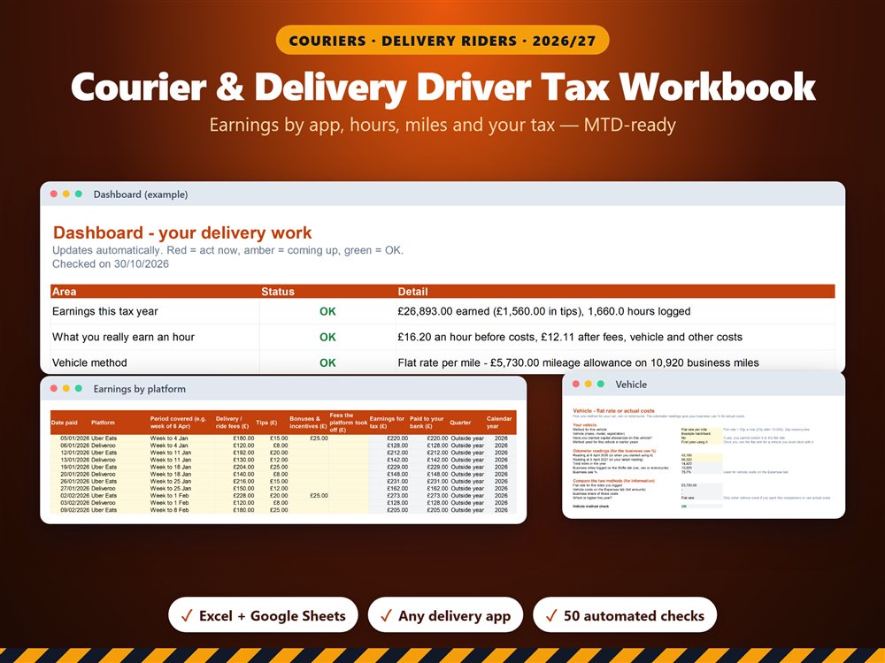 Courier and Delivery Driver Tax Workbook
