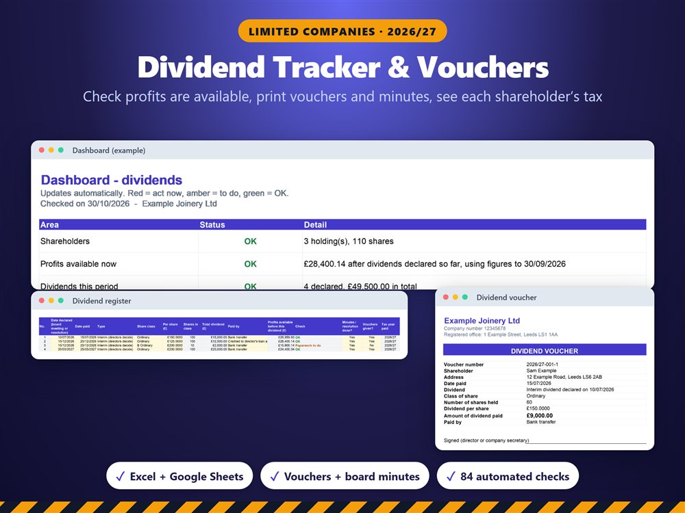 Dividend Tracker and Voucher Generator